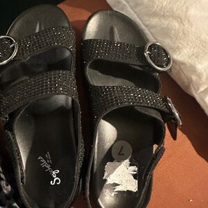 Skechers Glittery Black Sandals